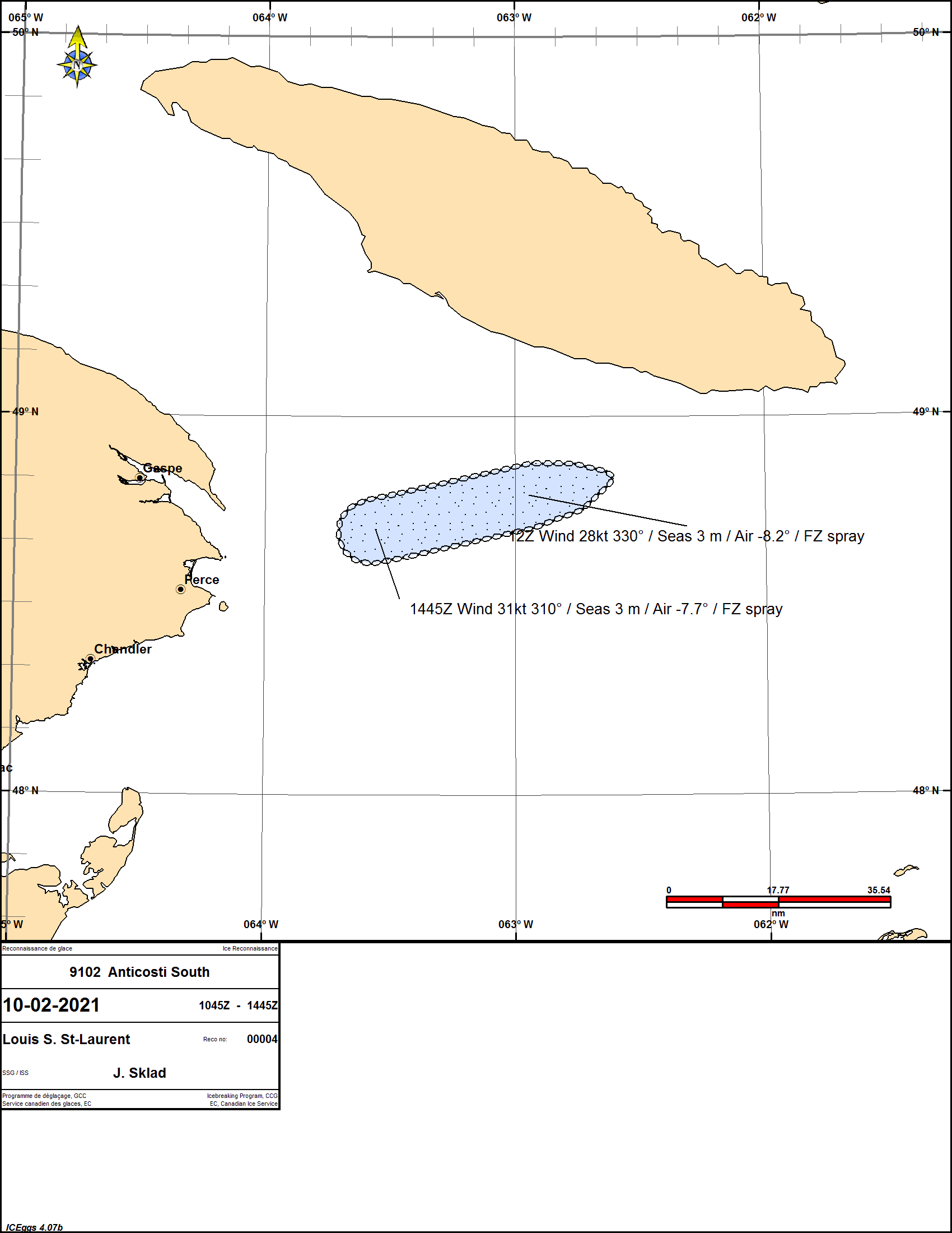 Ice Chart Saint-Lawrence Gulf