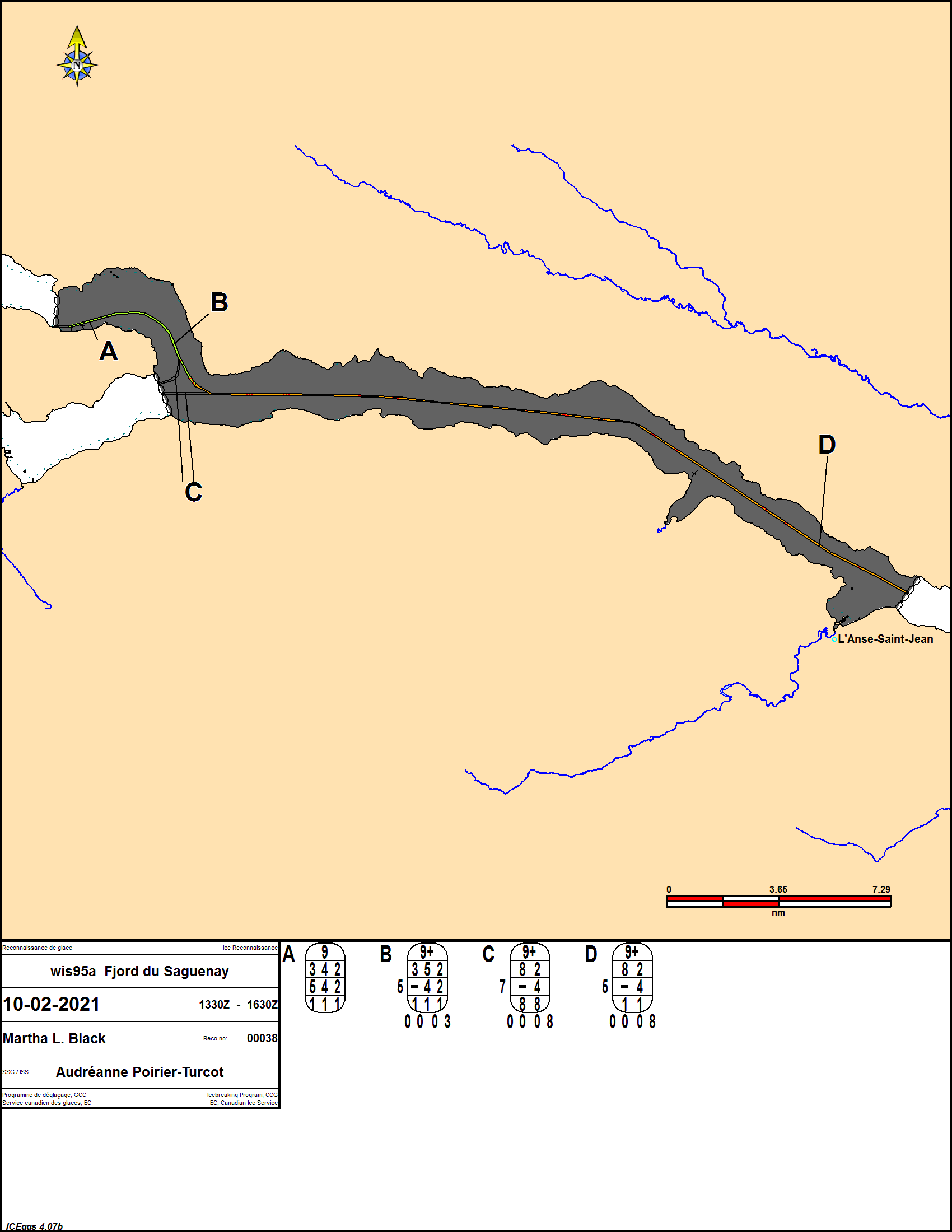 Ice Chart Saguenay River