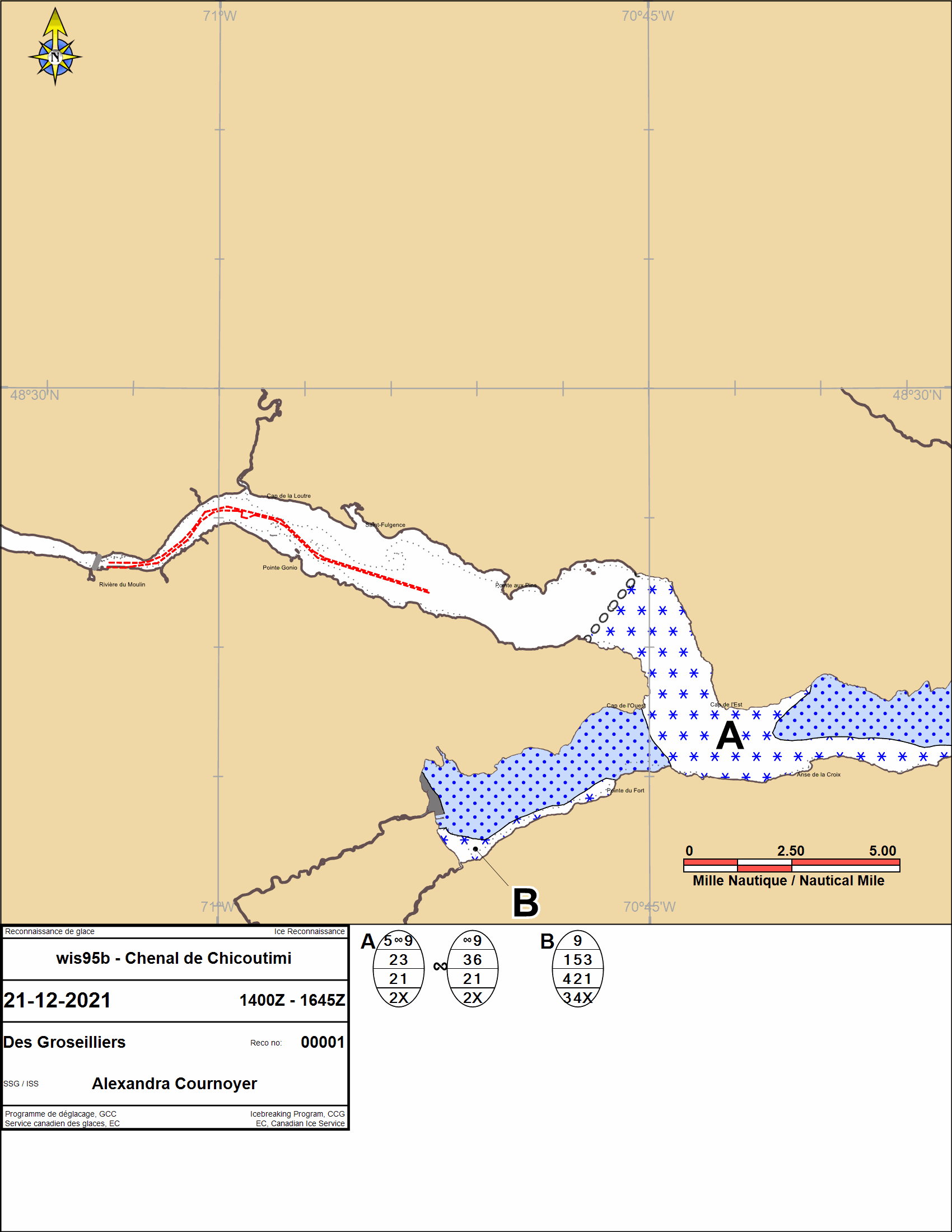 Ice Chart Saguenay River